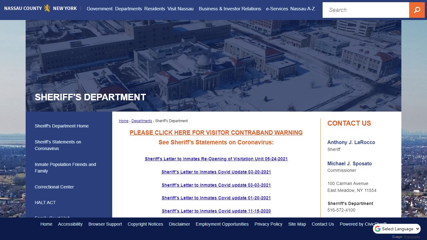 Sheriff's Department | Nassau County, NY - Official Website